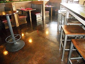 brown stained concrete