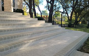 Classic Texture patio steps Austin