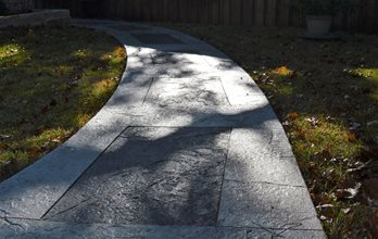 stained concrete pool deck