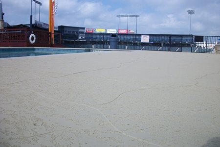 textured and scored concrete