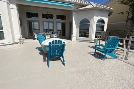scored concrete patio
