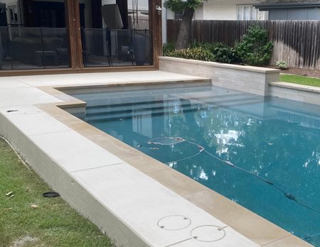 broom finish concrete pool deck