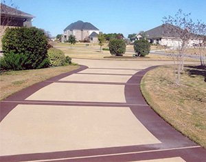 stamped concrete driveway