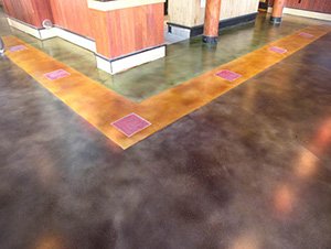 stained concrete floor