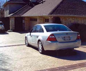 stamped concrete driveway