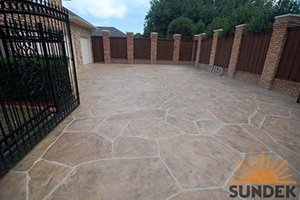 stamped concrete driveway