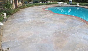 SunStamp resurfaced pool deck